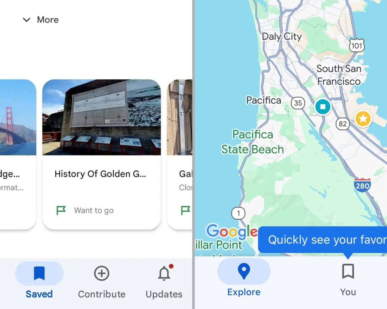 «Google Карты» для iOS лишились двух вкладок на нижней панели после редизайна