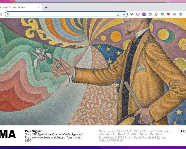 New Tab with MoMA — арты от музея современного искусства в новых вкладках Chrome