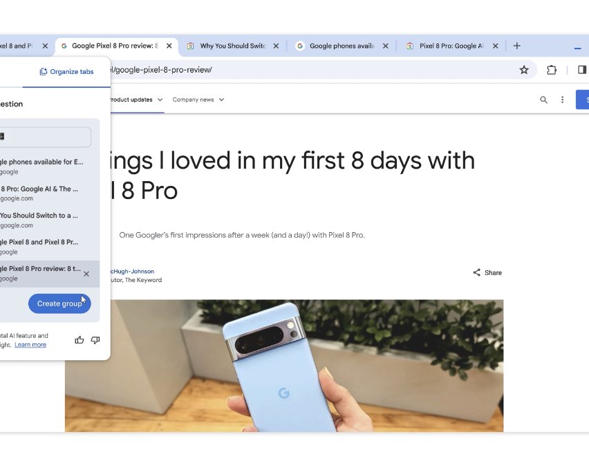 Google добавит в Chrome нейросеть для организации вкладок и написания текстов